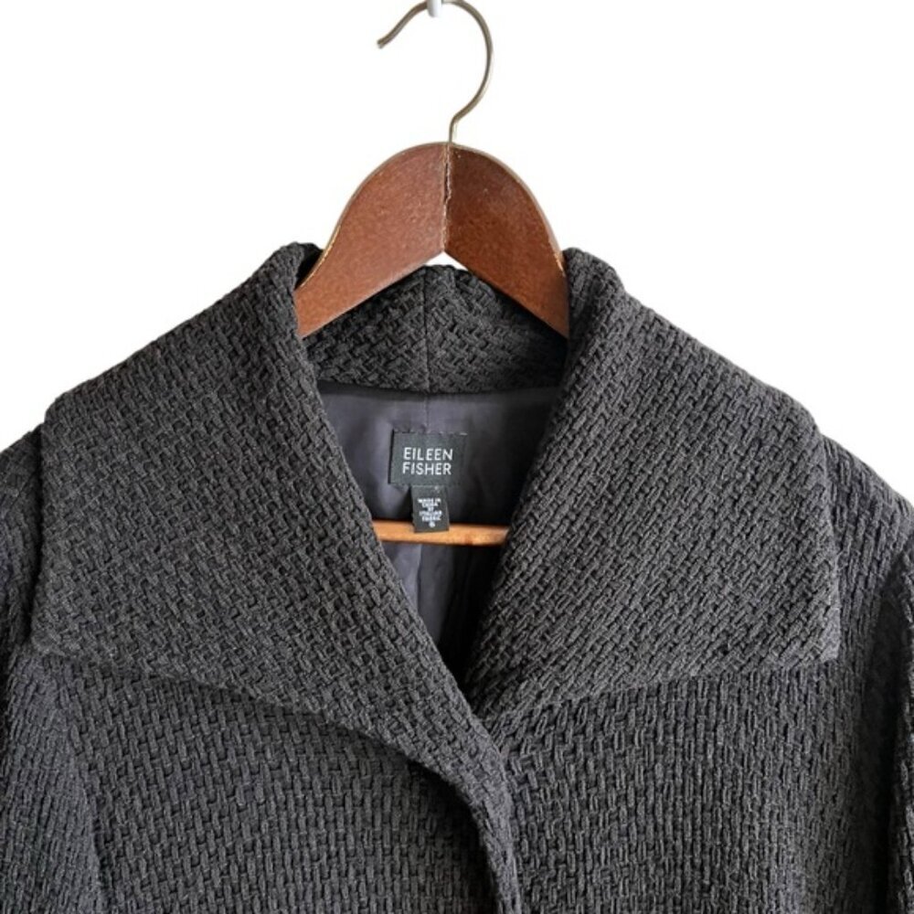 Eileen Fisher Wrap Jacket Size Small Soft Black - Picture 8 of 14